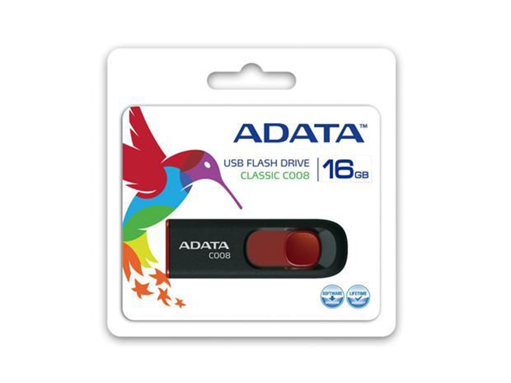 ADATA UFD 16GB C008 Black USB 2.0, R/W: 30/10MBps - Image 2