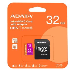 ADATA MicroSD 32GB Premier A1 Class 10, V10 100/25 Mbps microSDXC