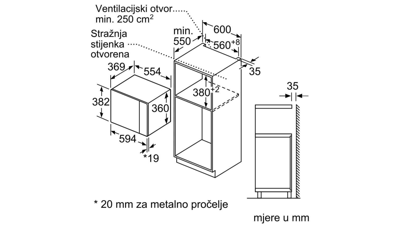 BOSCH mikrovalna Serie 6| CRNA, 900W, Autopilot 7, 25L; Lijevo otvaranje, CN - Image 3