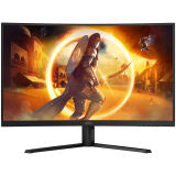 AOC Monitor Gaming CQ32G4VE Curved 31.5” FAST VA, 16:9, 2560x1440, 180Hz, 0.5ms, 300 cd/m2, 3500:1, Audio, HDMI, DP, 3-sided frameless, Adaptive Sync, Tilt, Black-Red, VESA 3y
