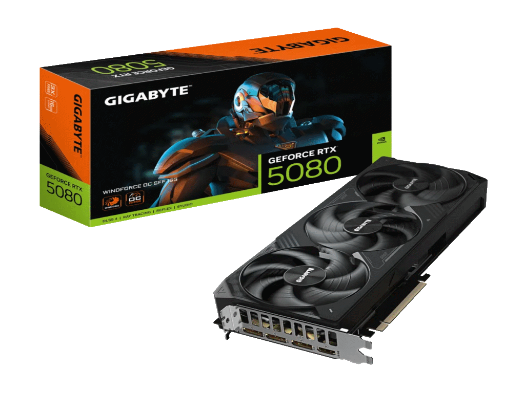 Gigabyte 5080 Windforce OC 16GSFF, 16GB, GDDR7, 256-bit,3xDP, 1x HDMI - Image 2