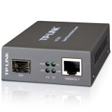 Media Filter TP-Link MC220L, 1000Mbps RJ45 to 1000Mbps SFP slot supporting MiniGBIC modules, switching power adapter, chassis mountable