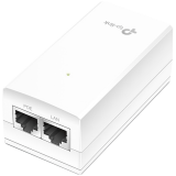 Omada 24V Passive PoE Injector Adapter PORT: 1× Gigabit PoE Port, 1× Gigabit Non-PoE Port SPEC: Data and Power Carried over The Same Cable, 24V Power Input, 12 W PoE Power, Plastic Case
