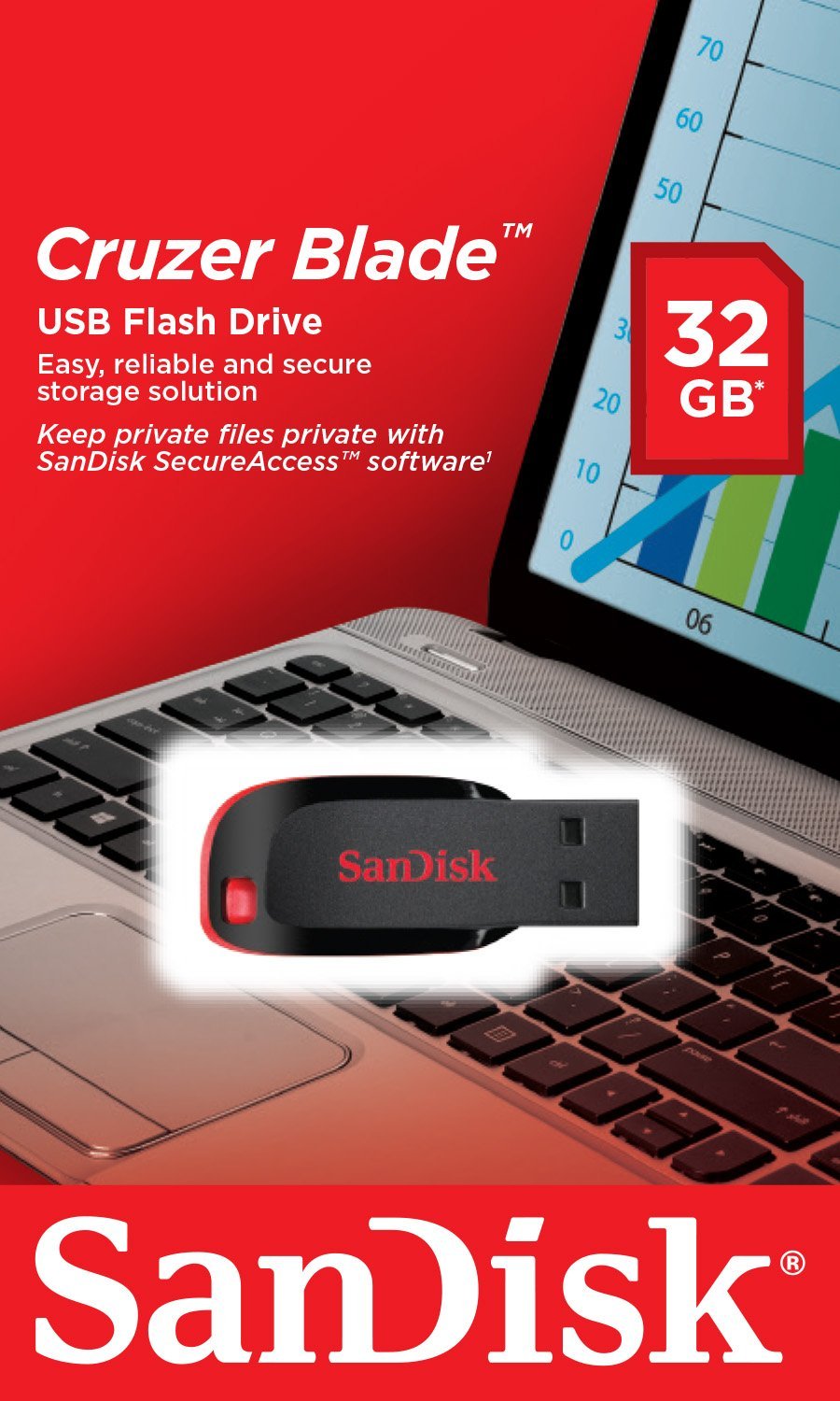 SanDisk USB Stick 32GB Cruzer Blade USB 2.0 - Image 2