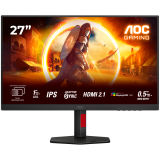 AOC Monitor Gaming U27G4R 27" Fast IPS, 3840x2160, dual frame (4K 160Hz, FHD 320Hz), 1ms (GTG), 400cd/m2, 1000:1, Adaptive Sync, HDR 400, 2x HDMI, 1x DP, USB hub, Full Ergo