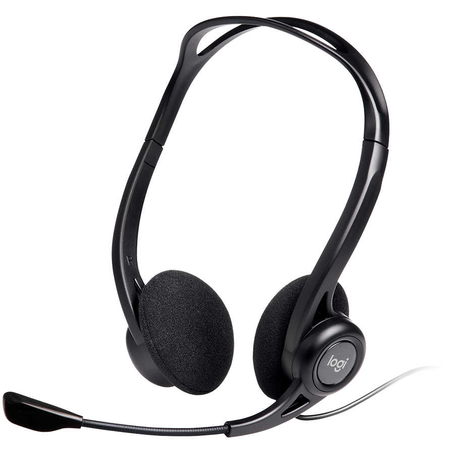 LOGITECH PC960 Corded Stereo Headset BLACK - USB - Image 2
