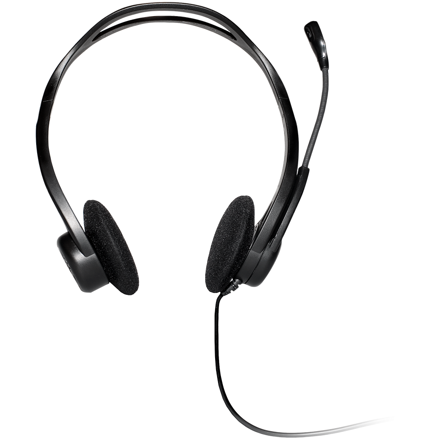 LOGITECH PC960 Corded Stereo Headset BLACK - USB - Image 5