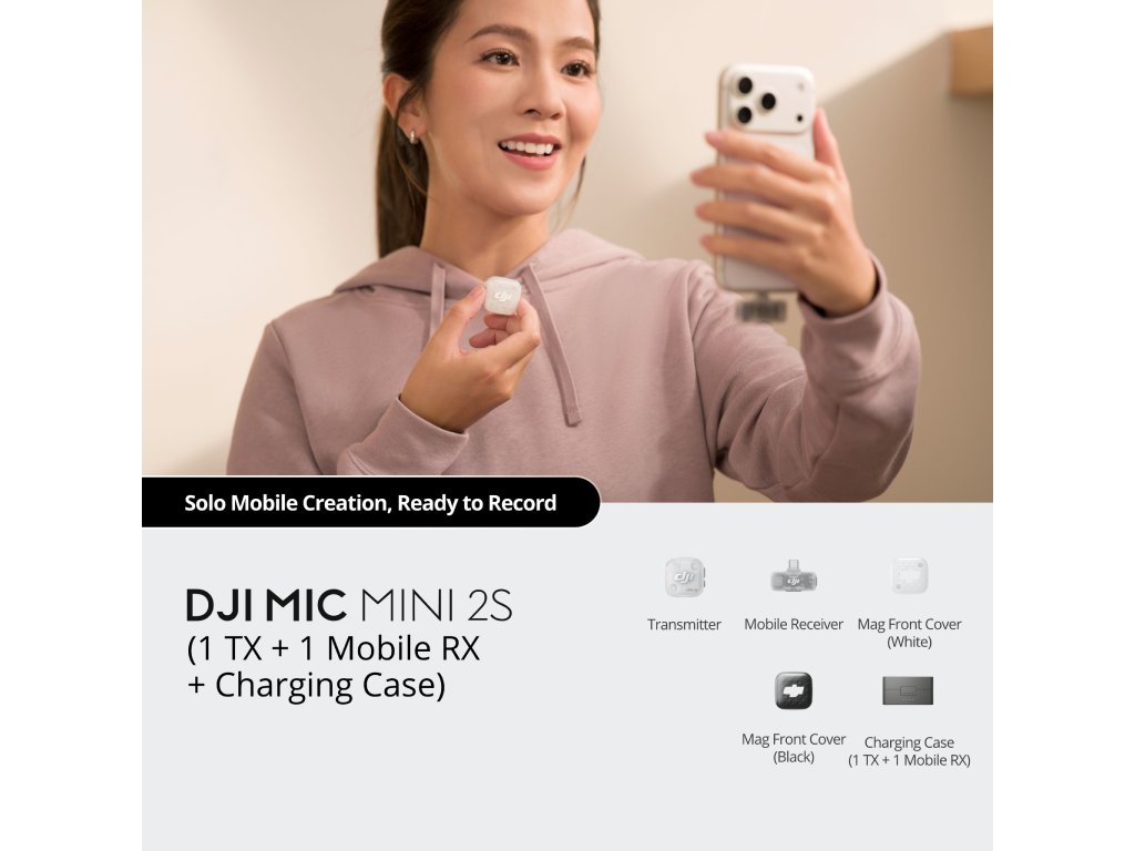 DJI Mic Mini 2S (1 TX + 1 Mobile RX+Charging Case) - Image 4