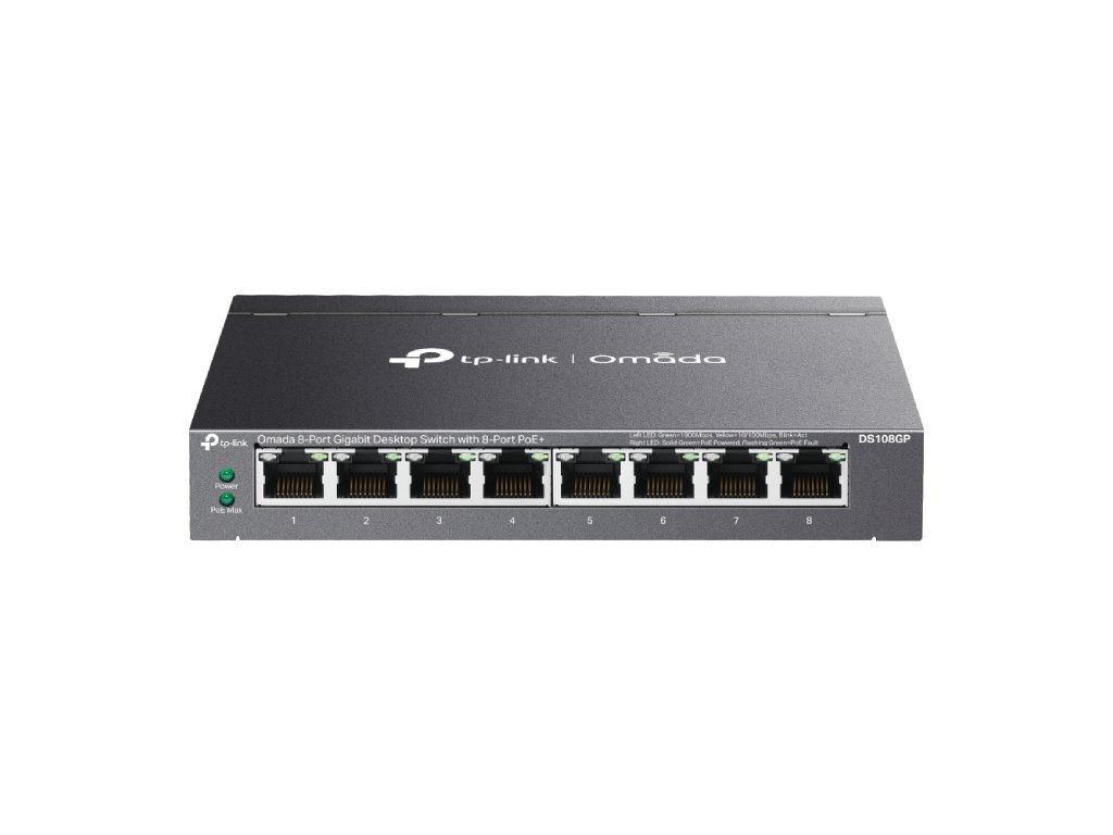 Omada 8-Port Gigabit Desktop Switch with 8-Port PoE+ 8× Gigabit PoE+ Ports 802.3af/at, 64 W PoE Power, Desktop Steel Case Plug and Play - Image 2