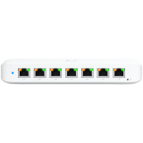 Ubiquiti USW-Ultra-210W-EU compact, Layer 2, 8-port GbE PoE switch with versatile mounting options, 7x GbE PoE+ output ports, GbE port with optional PoE++ input, 202W PoE availability with the included AC power adapter